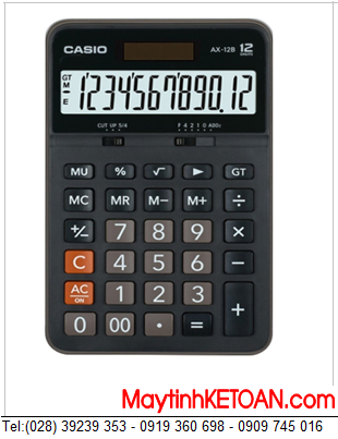 Casio AX-12B, Máy tính tiền Casio AX-12B có phím GT để tính thuế GTGT | CÒN HÀNG